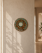 Handcrafted Floral Mandala Lippan Art Wall Mirror (10-Inch MDF Base) – Traditional Mud & Mirror Work