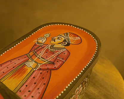 Handpainted Wooden Elephant Stool Indian Rajasthani Art – Decorative Mini Stand for Home & Gifts – Vibrant Folk Design Accent Furniture