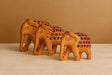 Handcarved Wooden Elephant Set - 