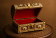 Handcrafted Wooden Jewelry Box with Brass Work - Vintage-Style Treasure Chest