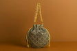 Handcrafted Geometric Sequin Potli Bag with Pearl Handle - Diamond Pattern Ethnic Batwa