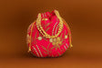 Handcrafted Zari Work Potli Bag with Statement Pearl Handle - Royal Festive Batwa