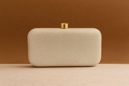 Luxury Shimmer Box Clutch - Hard Shell Evening Minaudière / Party Purse