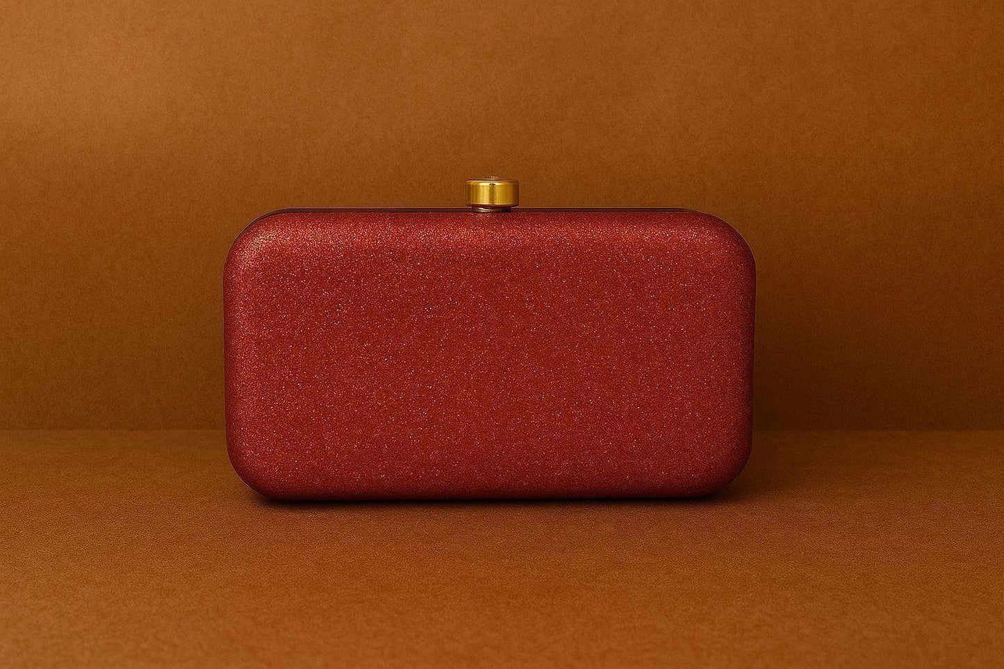 Luxury Shimmer Box Clutch - Hard Shell Evening Minaudière / Party Purse